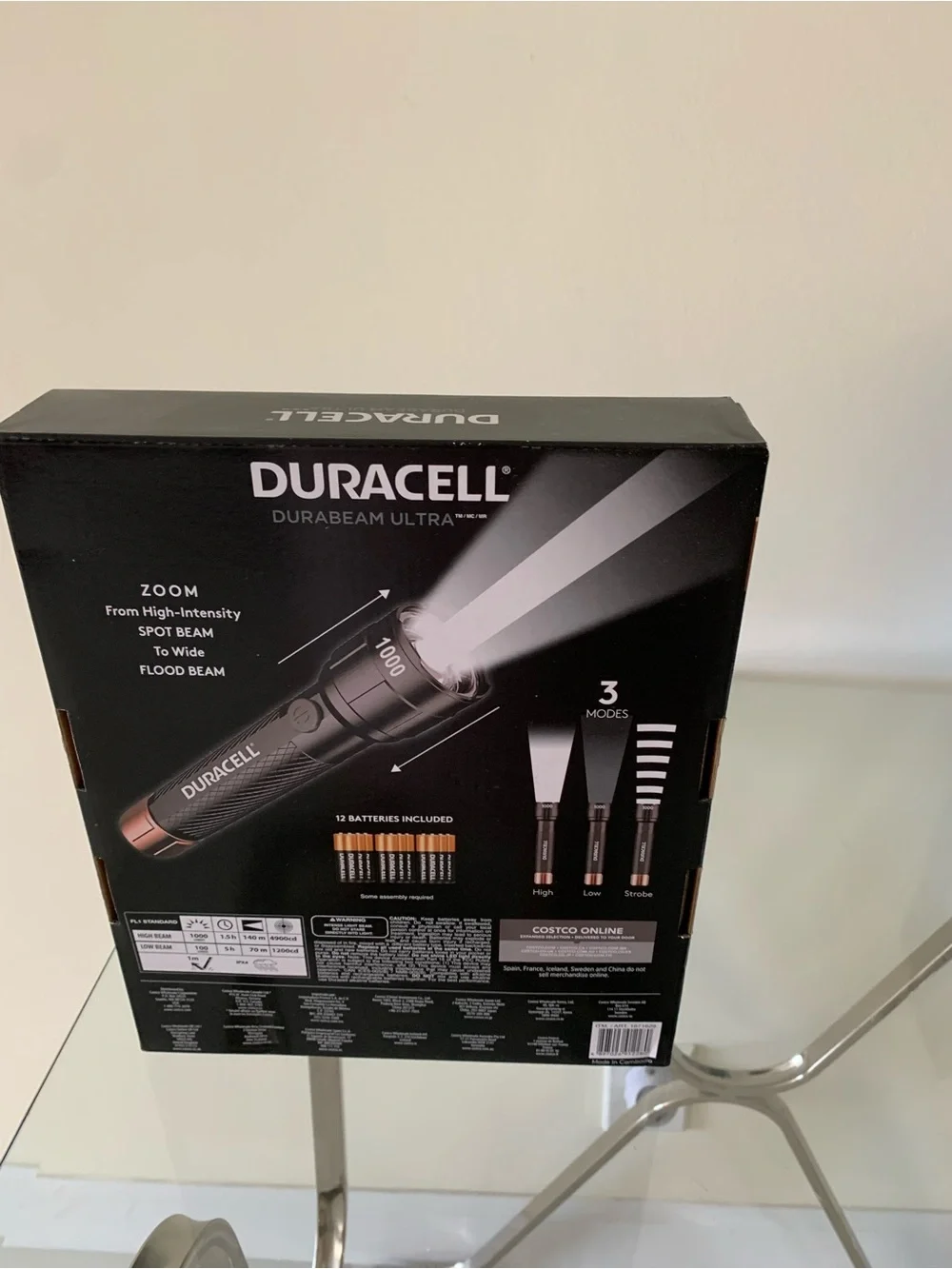 Duracell 3-Pack 1000 Lumen LED Flashlights  NIB batteries included